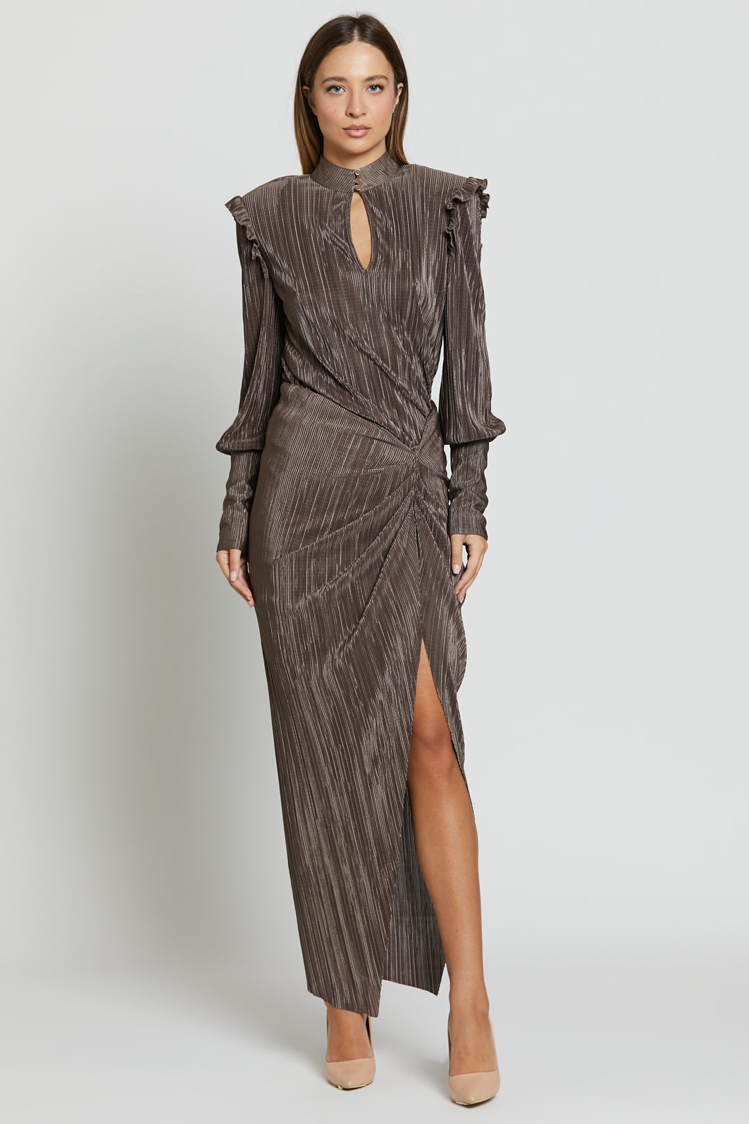 Plissè Skirt Taupe