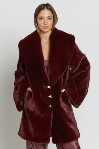 Duchessa Eco Fur Bordeaux