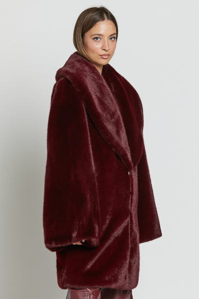 Duchessa Eco Fur Bordeaux