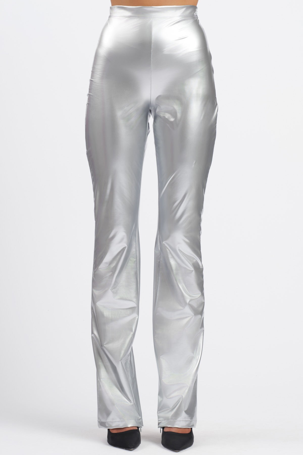 Pantalone Vinyl Skin Argento