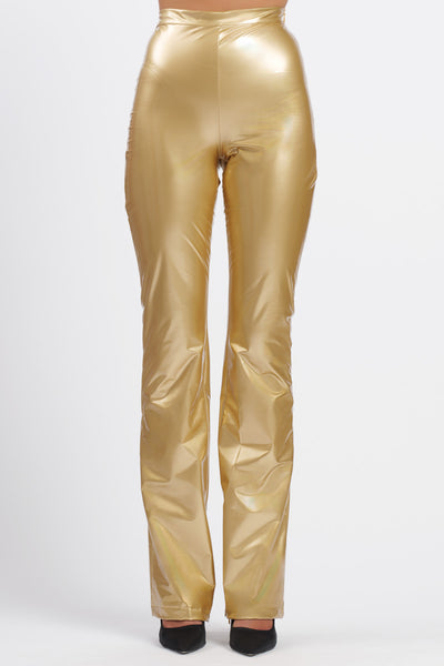 Pantalone Vinyl Skin Oro