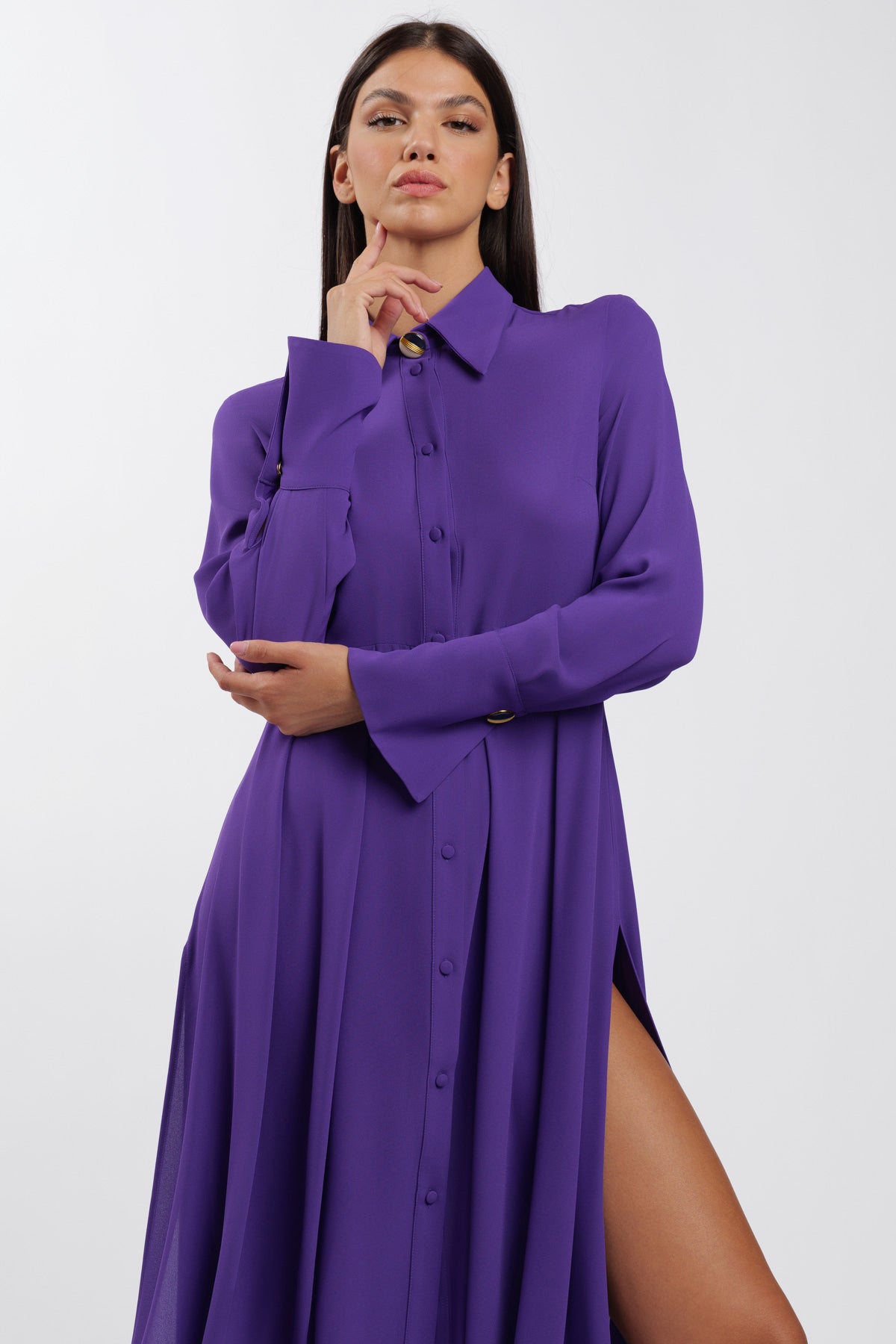 Camicia Maxi Viola