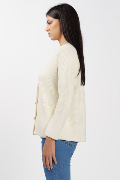 Wool Cardigan Gioiello Milk