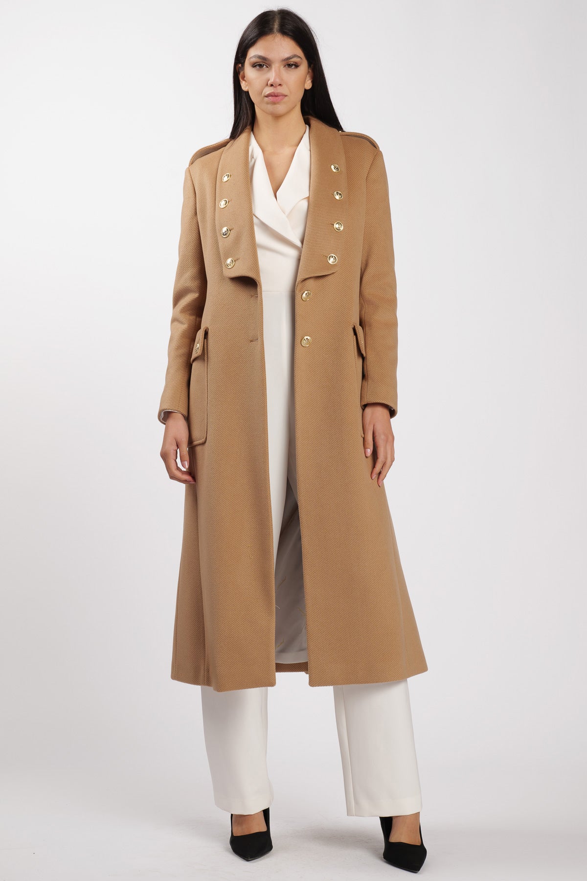 Cappotto Bavero Camel