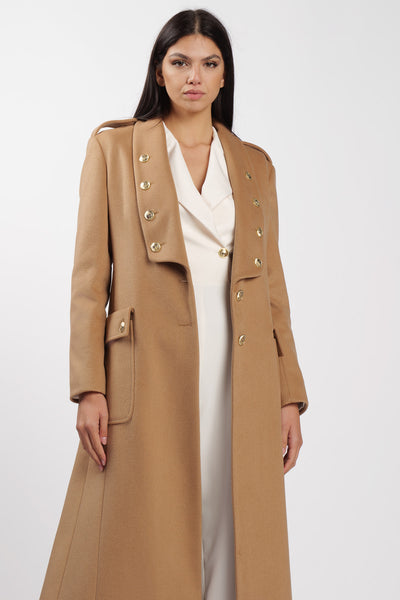 Cappotto Bavero Camel