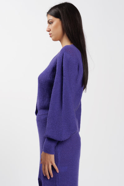 Cardigan Crop Viola