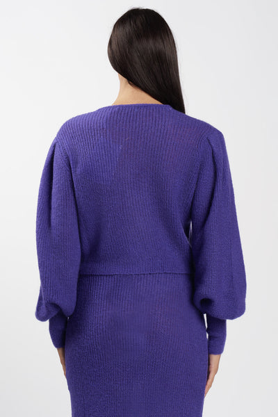 Cardigan Crop Viola