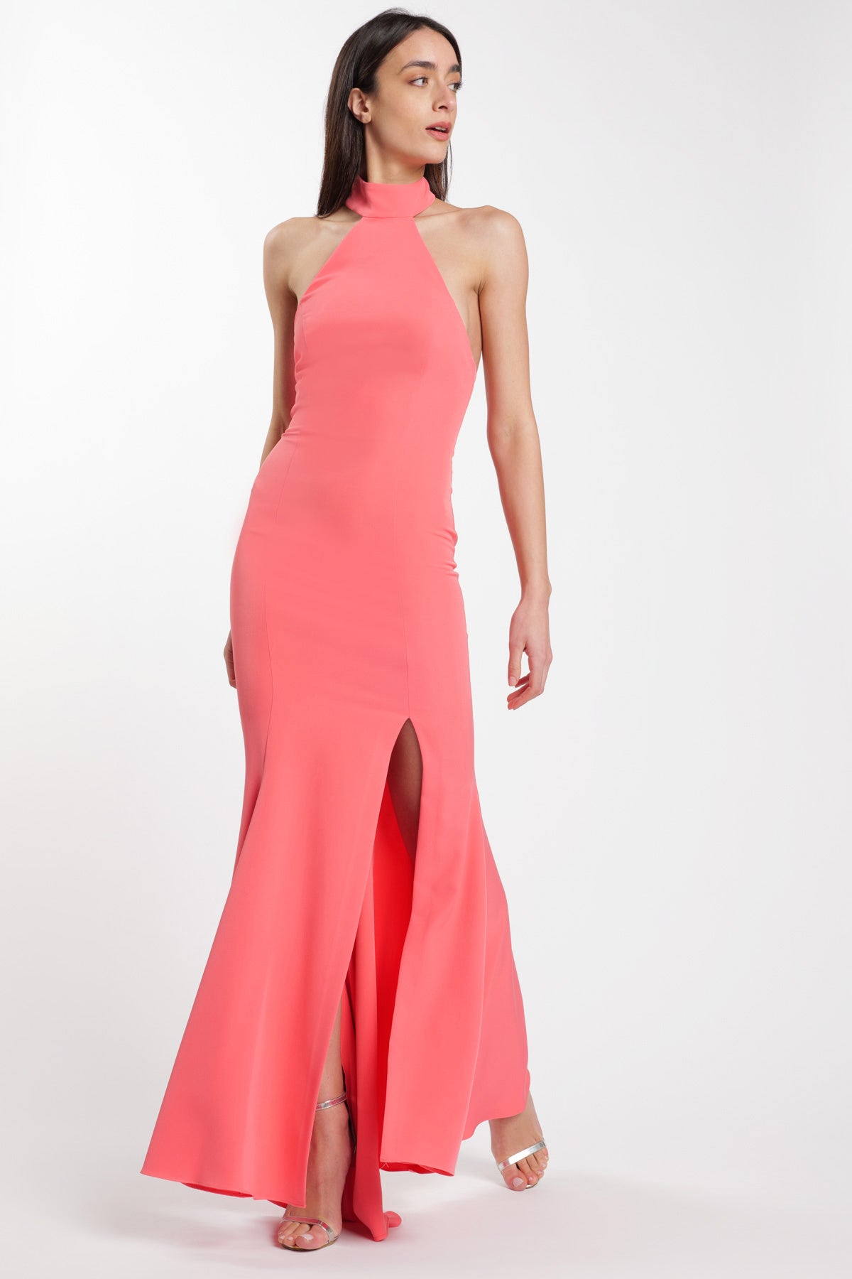 Siren Halter Dress Corallo