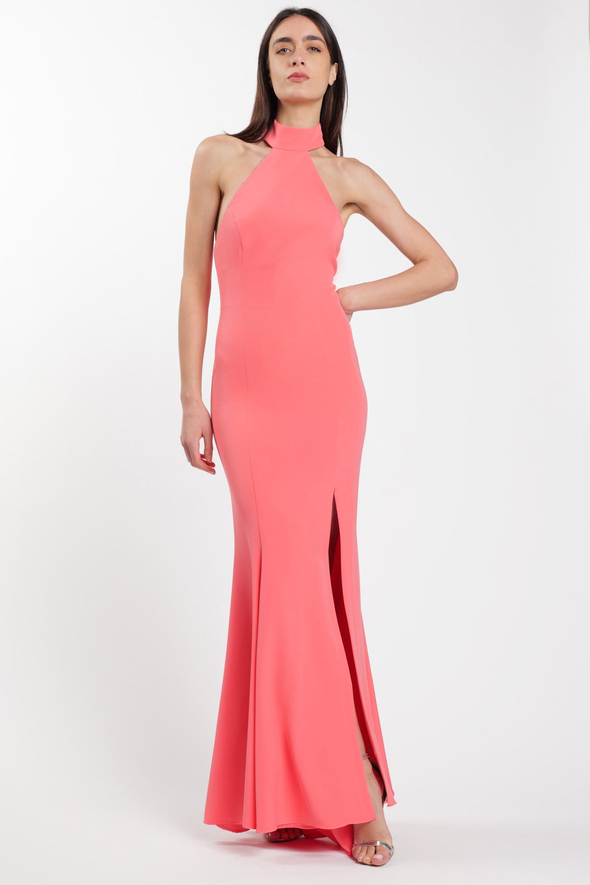 Siren Halter Dress Corallo