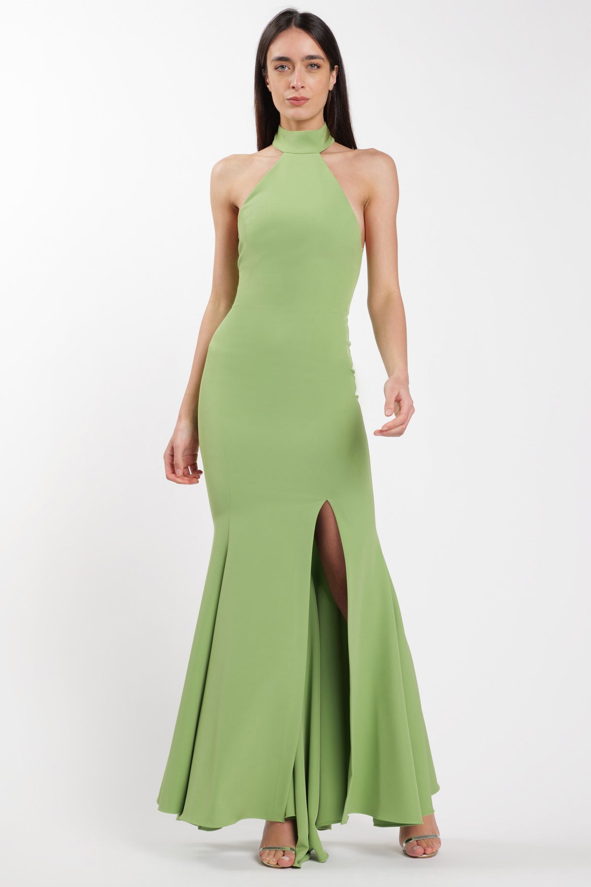 Siren Halter Dress Avocado