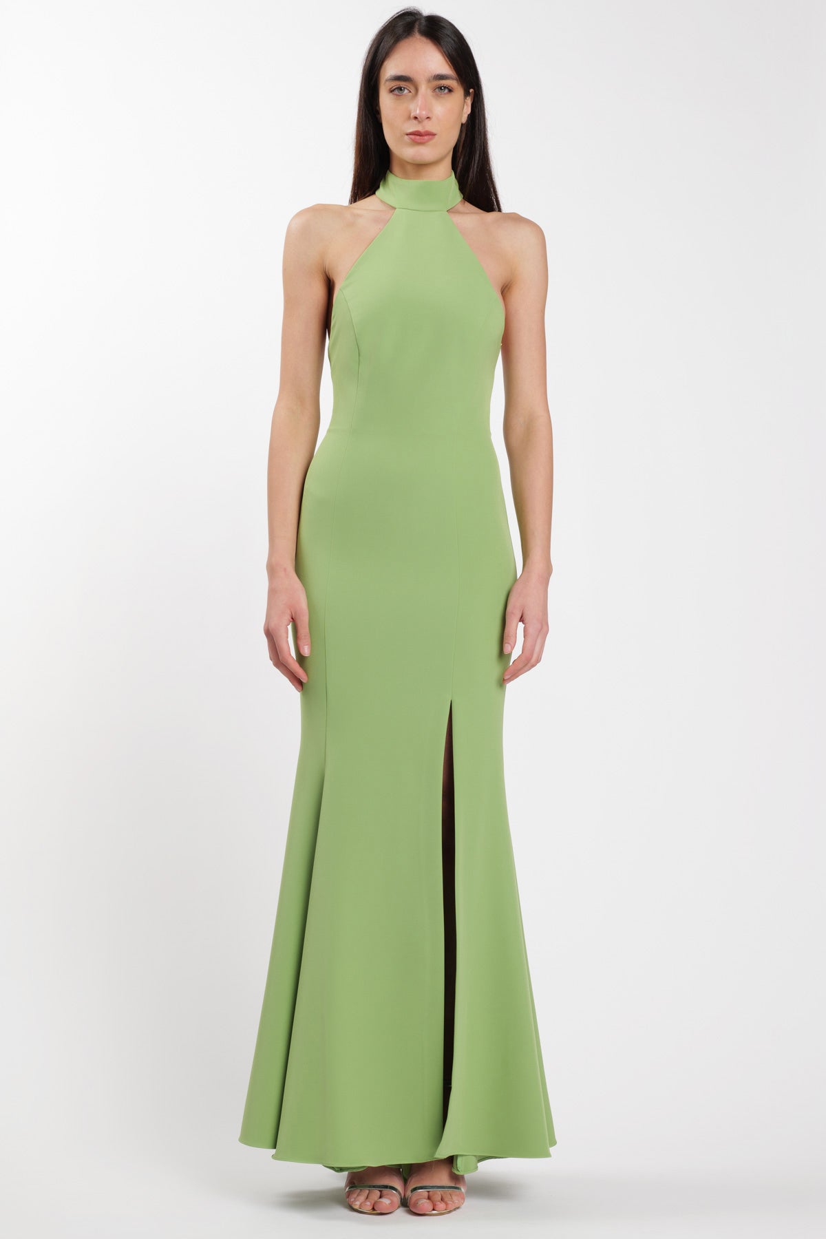 Siren Halter Dress Avocado