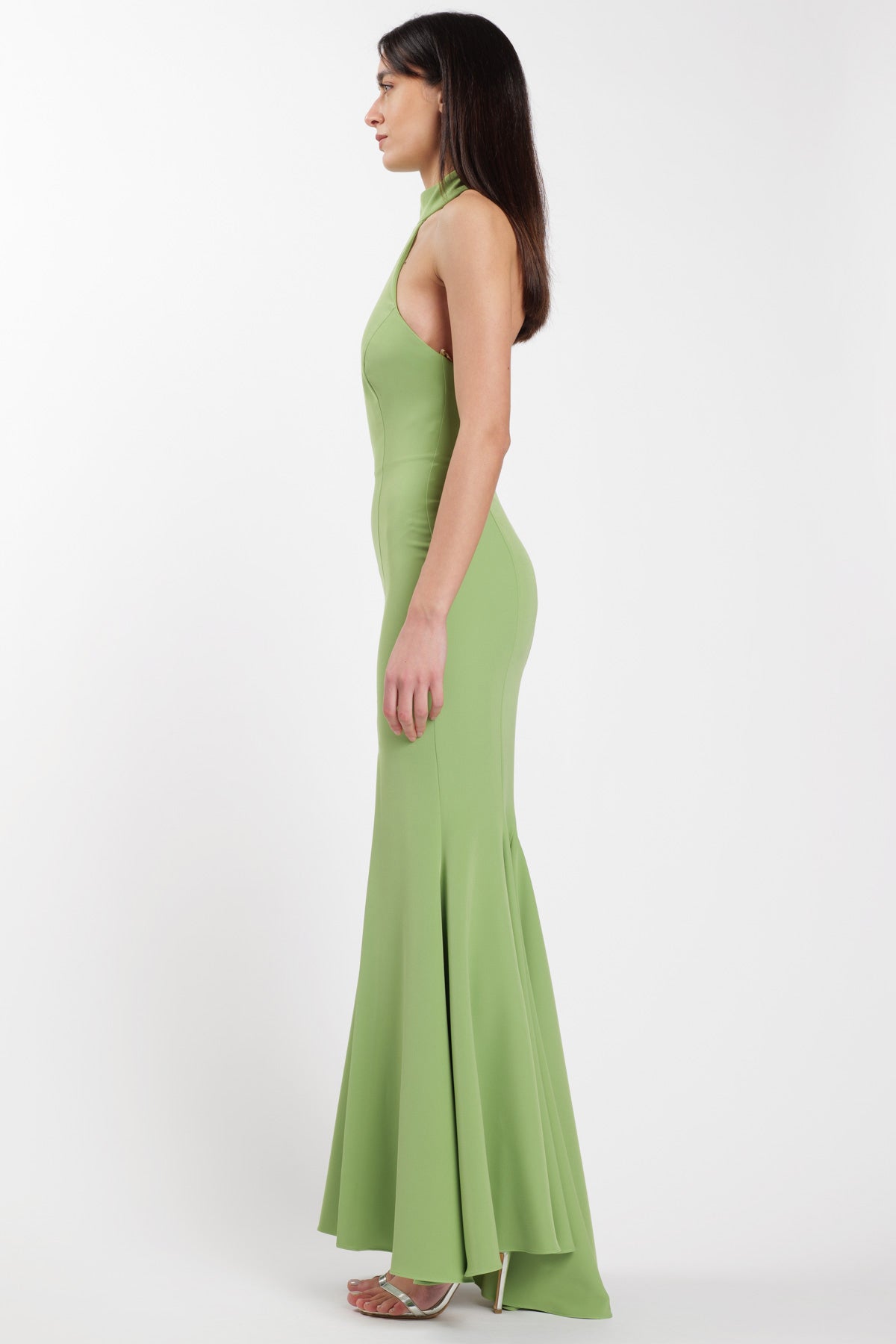 Siren Halter Dress Avocado