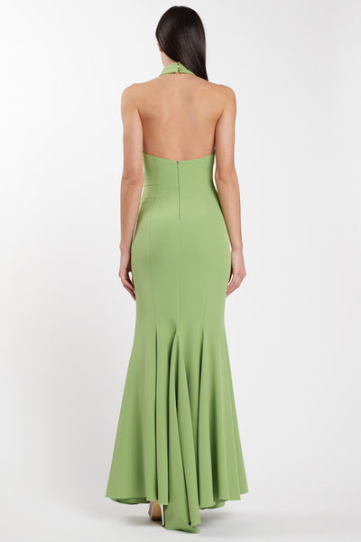 Siren Halter Dress Avocado