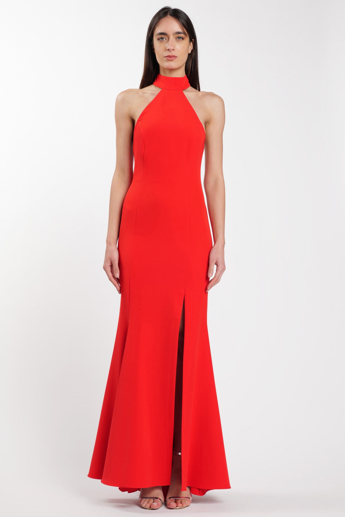 Siren Halter Dress Rosso