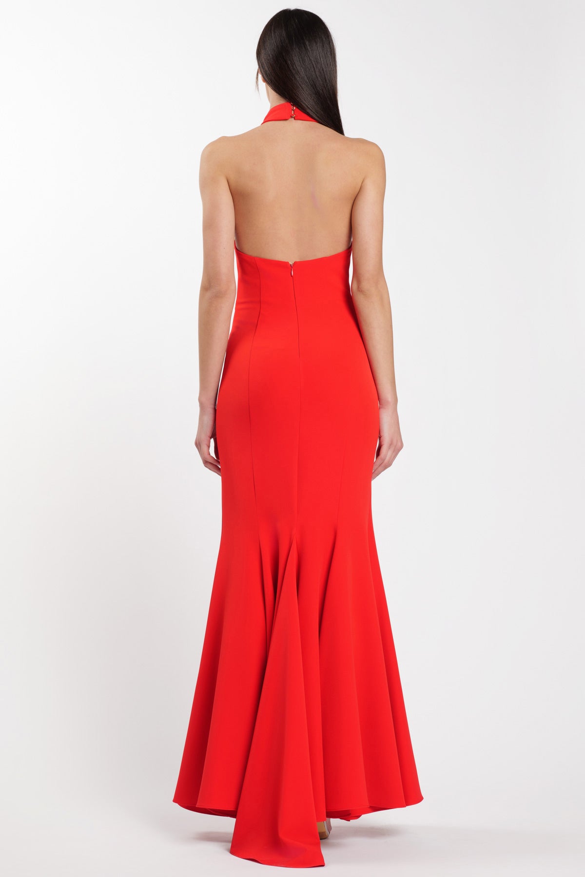 Siren Halter Dress Rosso