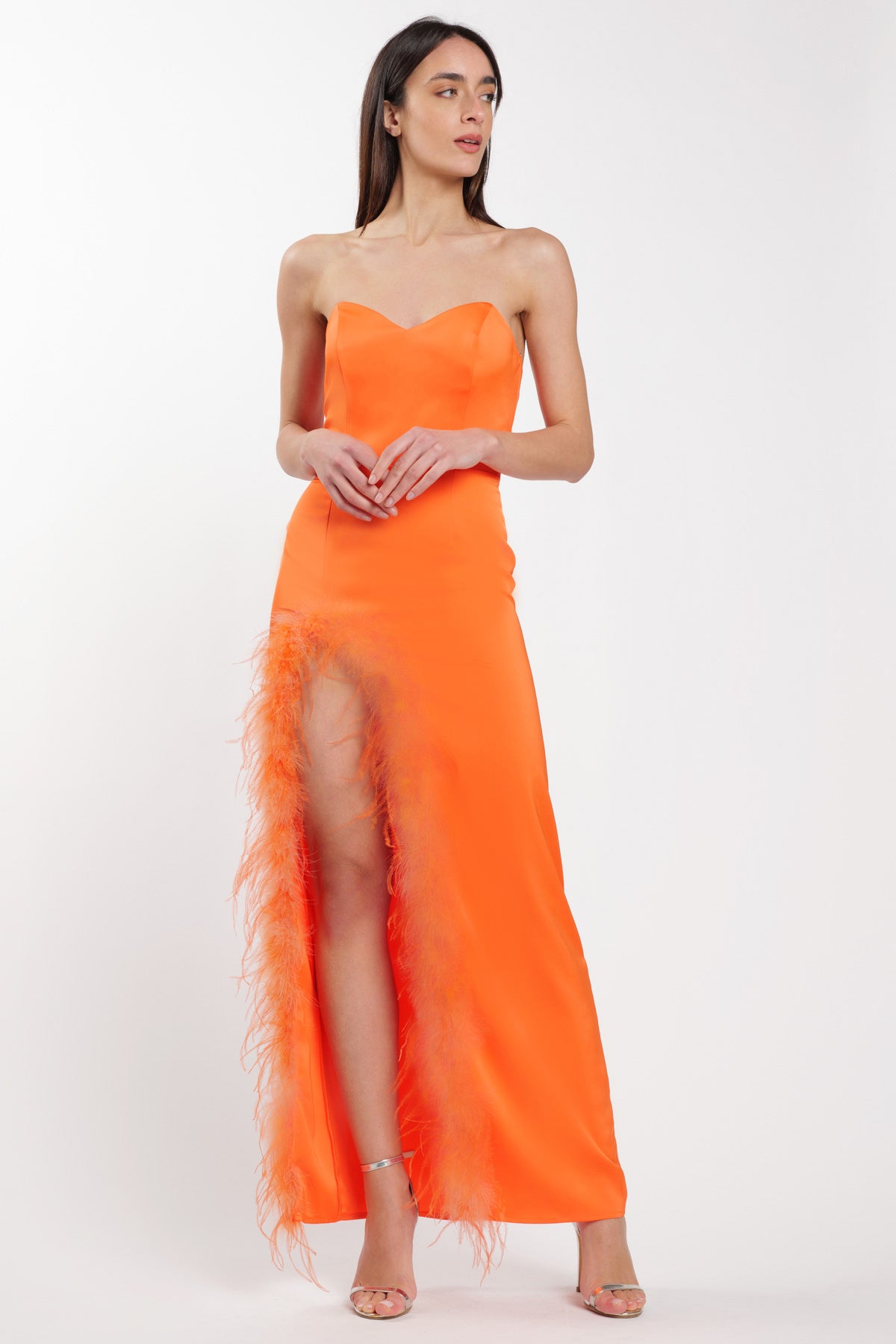 Plume Dress Arancio