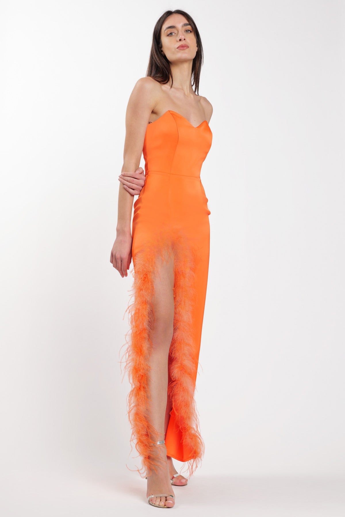 Plume Dress Arancio