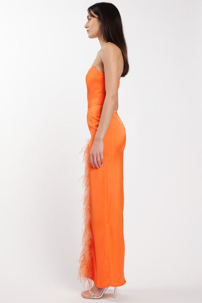 Plume Dress Arancio