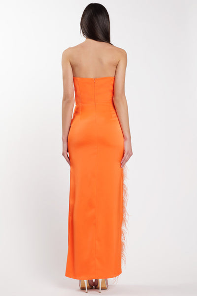 Plume Dress Arancio