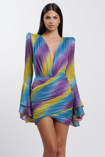 Kelly Dress Rainbow Violet