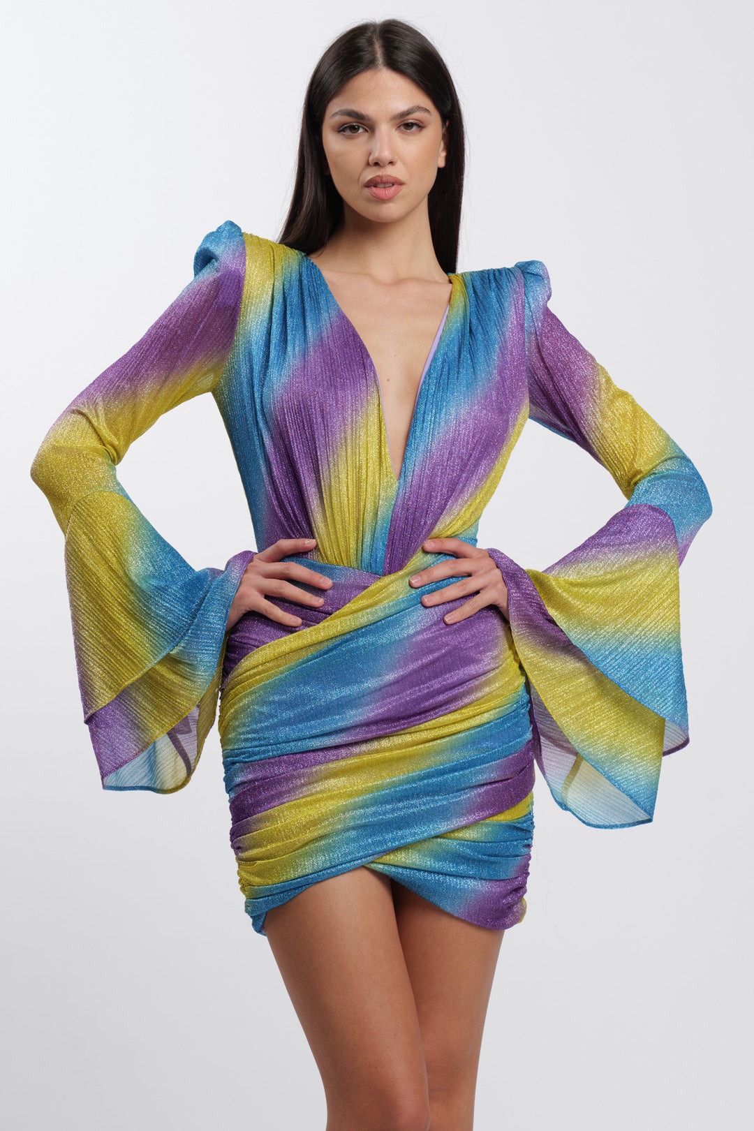 Kelly Dress Rainbow Violet