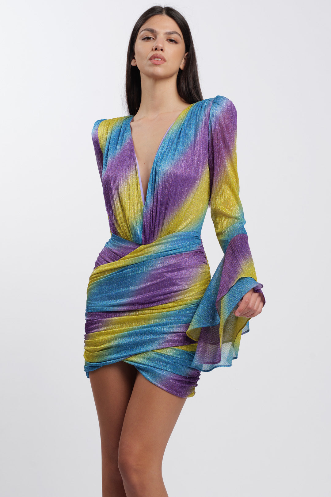 Kelly Dress Rainbow Violet