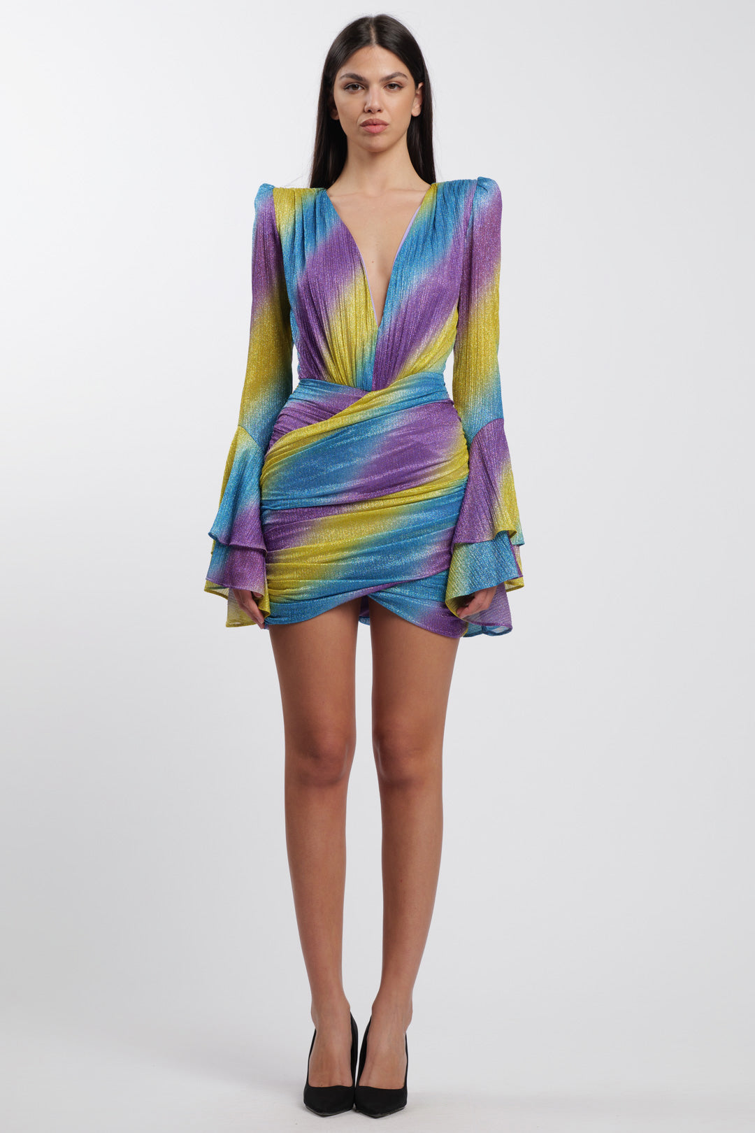 Kelly Dress Rainbow Violet