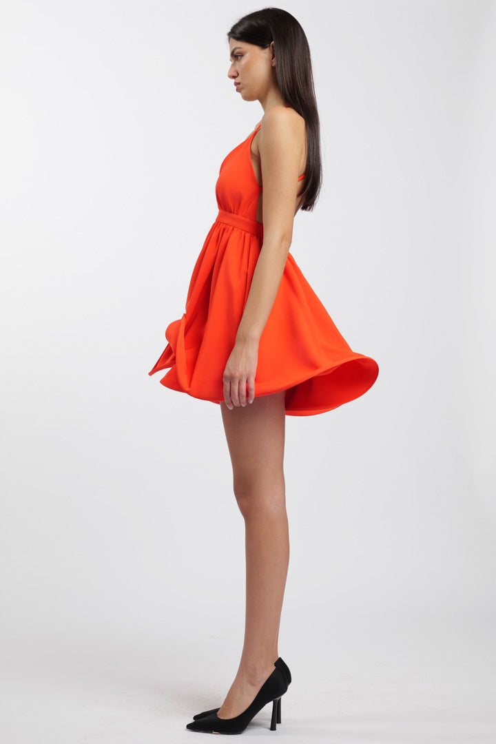 Wheel Mini Dress Arancio