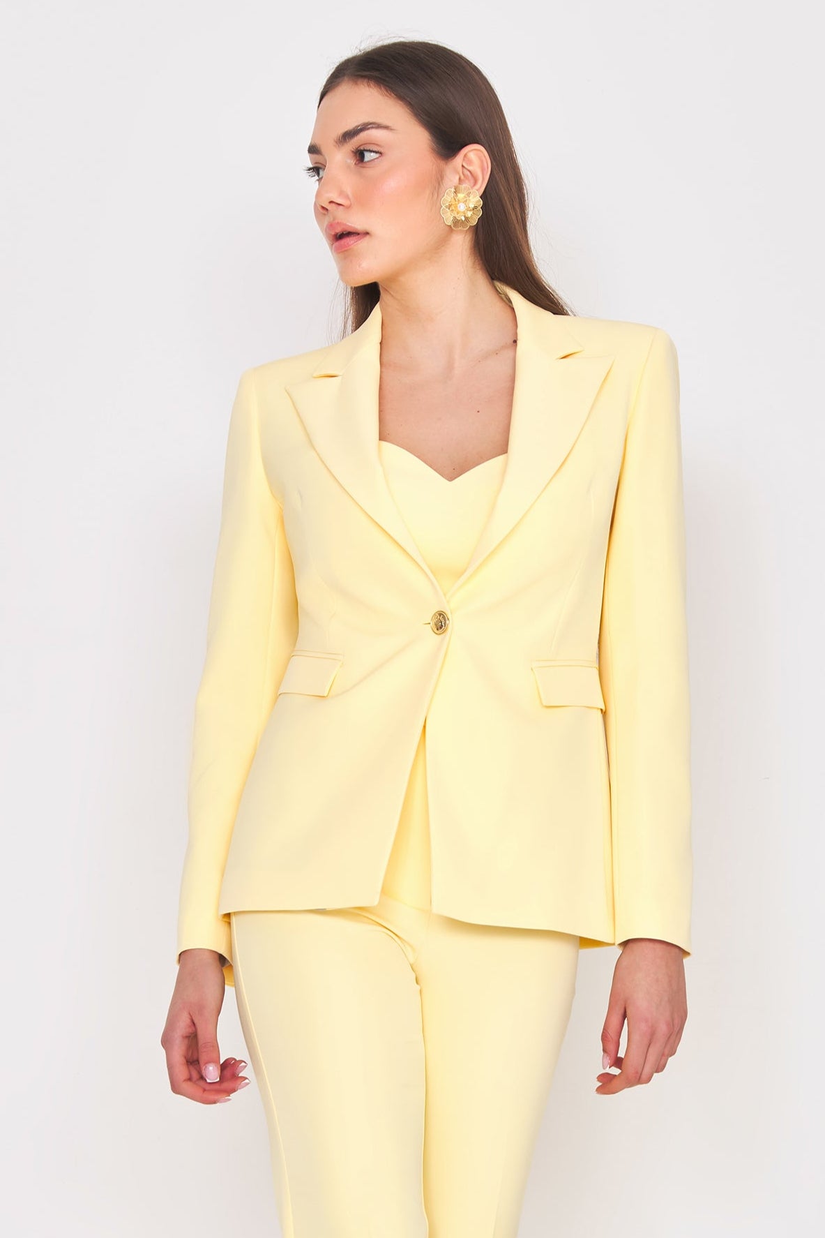 Single Breasted Blazer New Lemon