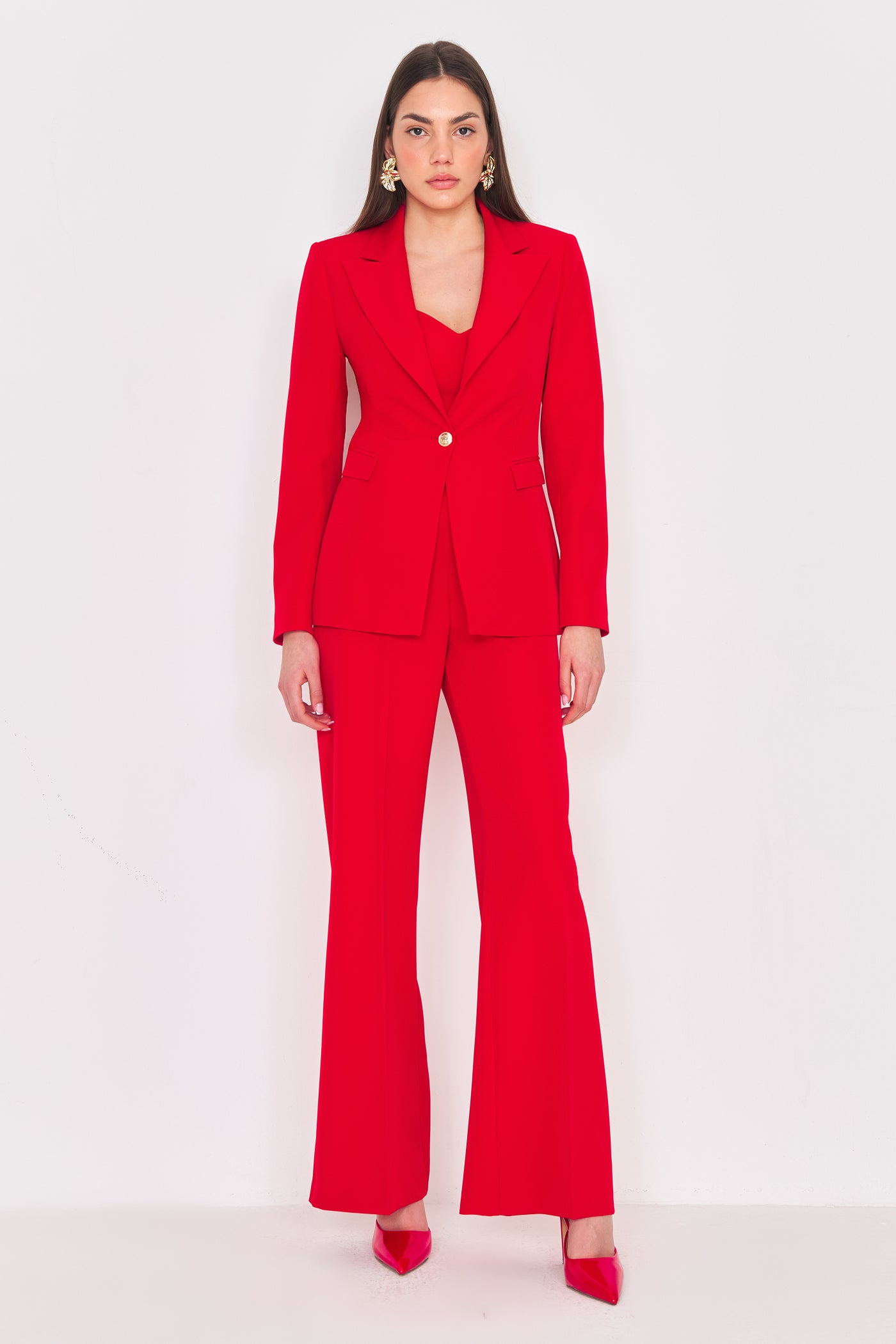 Palazzo Pants Basic Rosso