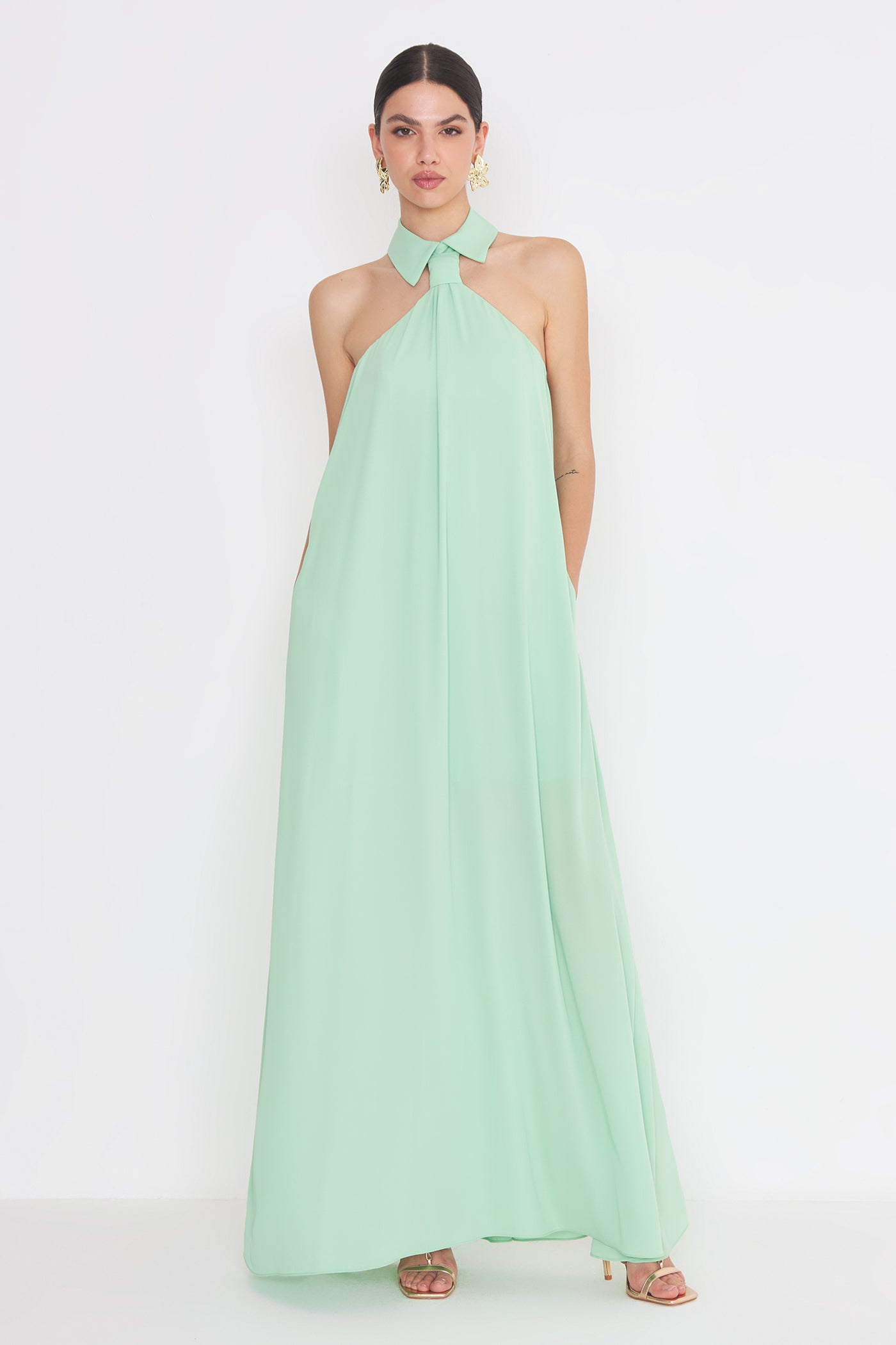 Necktie Dress Salvia