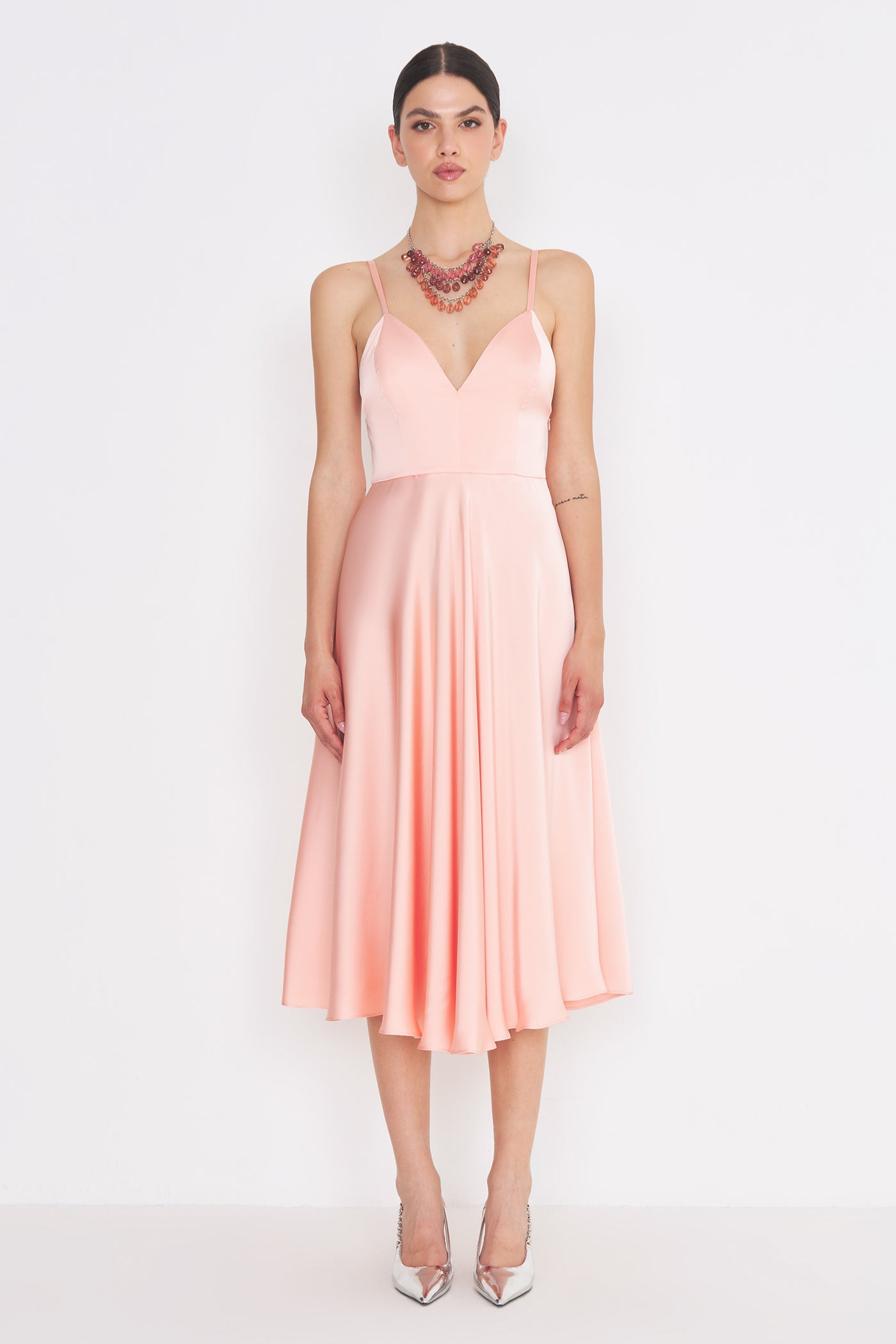 Vyvian Dress Peach Rose