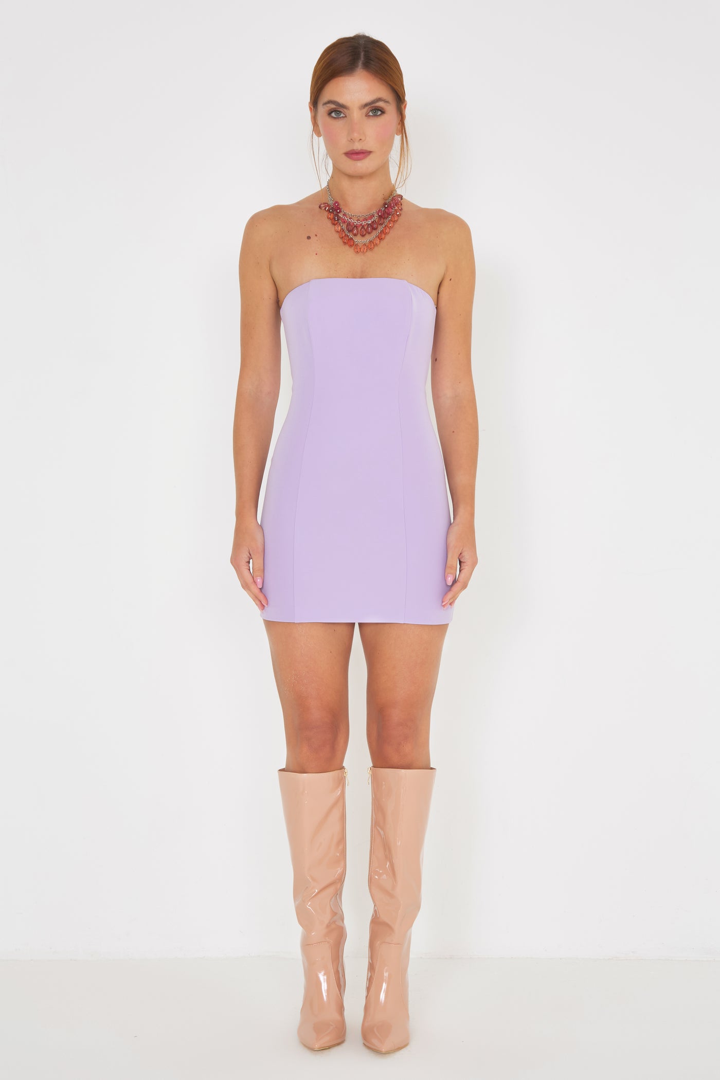 Mini Dress Basic Lilac