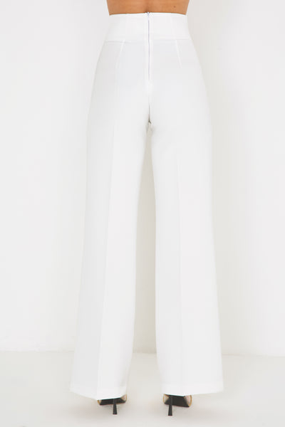 Palazzo Pants Basic Off White