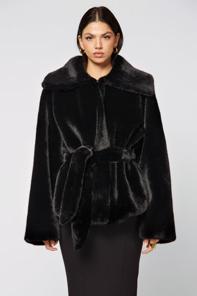 St Moritz Eco Fur Nero