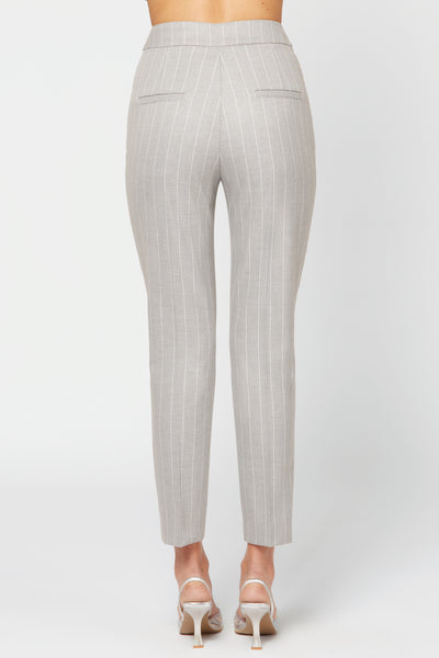 Micro Stripe Pants Light Grey