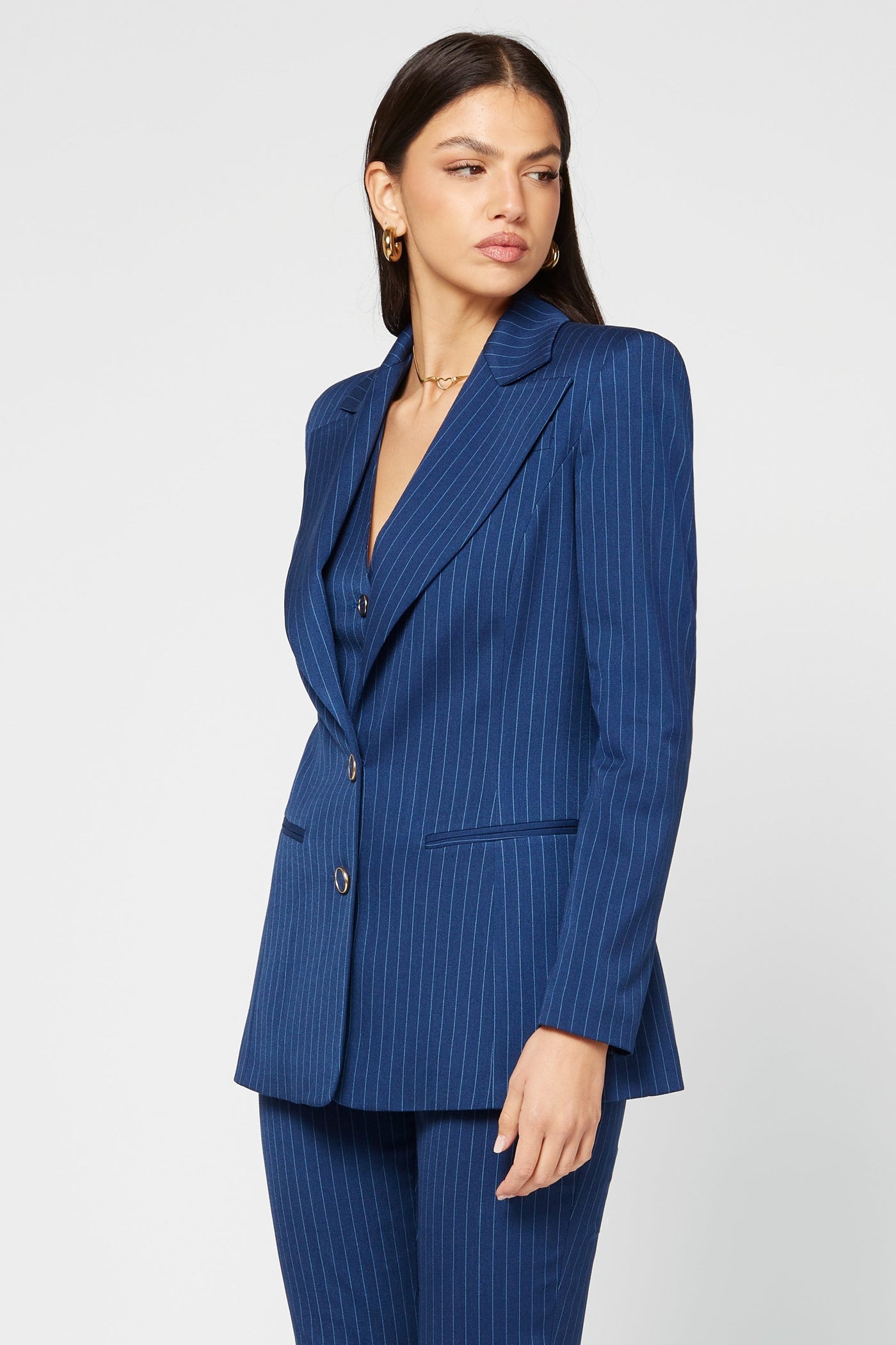 Macro Blazer Blu Denim