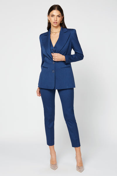 Macro Blazer Blu Denim