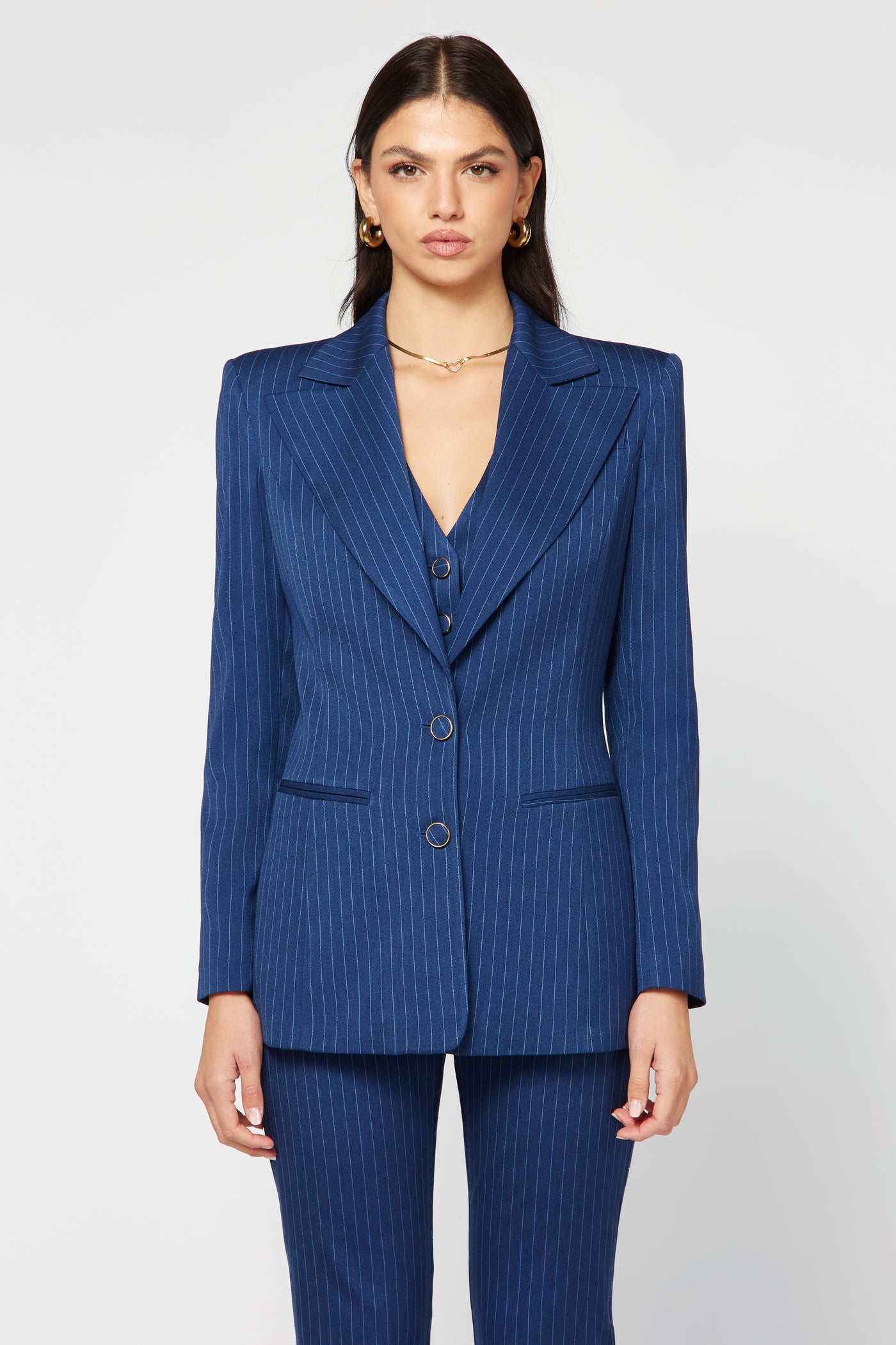 Macro Blazer Blu Denim