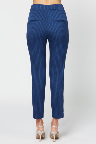 Micro Stripe Pants Blu Denim