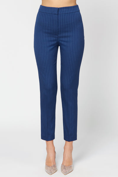 Micro Stripe Pants Blu Denim