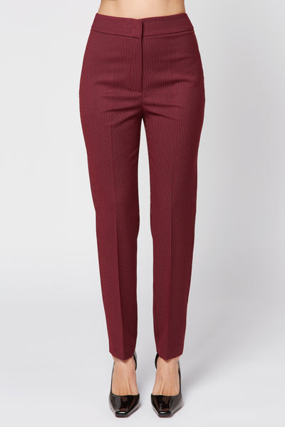 Micro Stripe Pants Bordeaux Micro