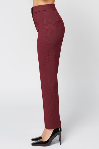 Micro Stripe Pants Bordeaux Micro