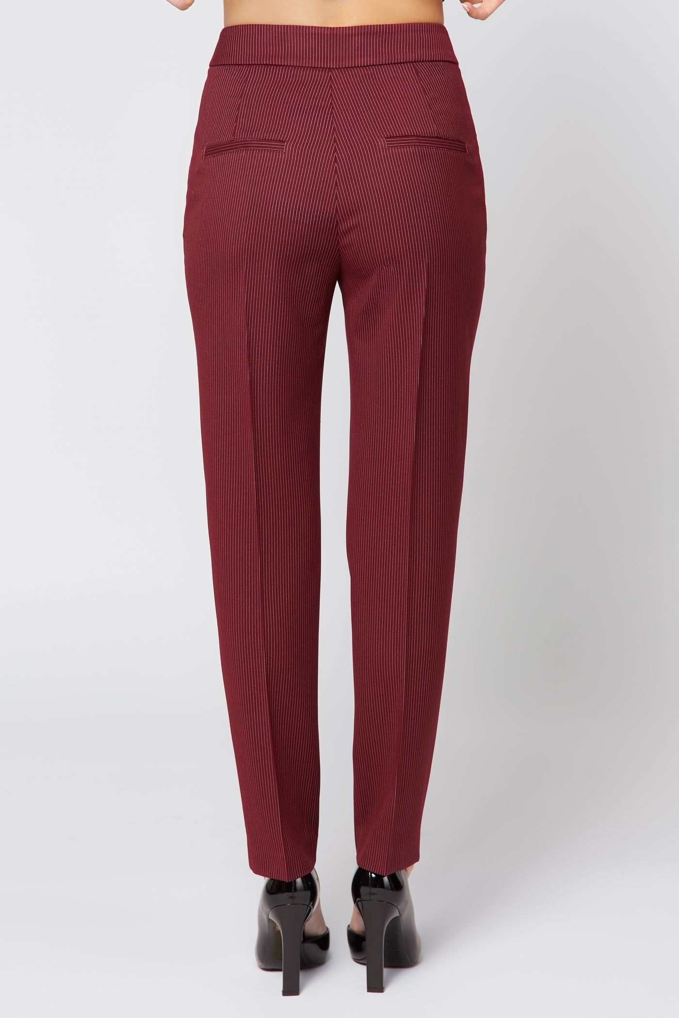 Micro Stripe Pants Bordeaux Micro