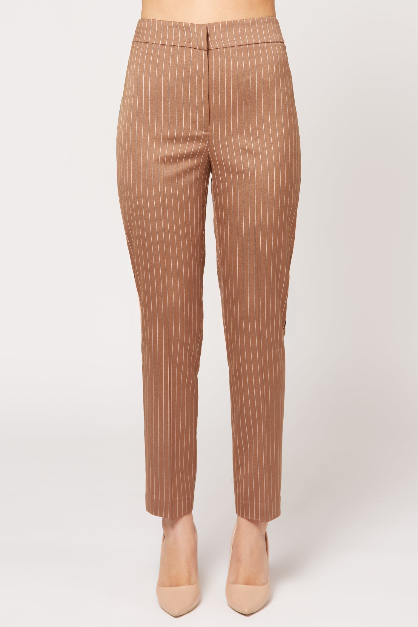 Micro Stripe Pants Brown