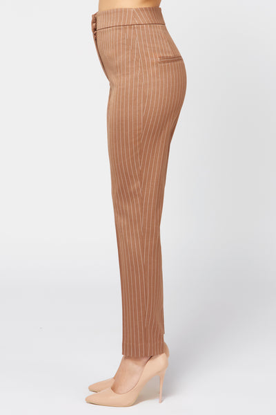 Micro Stripe Pants Brown