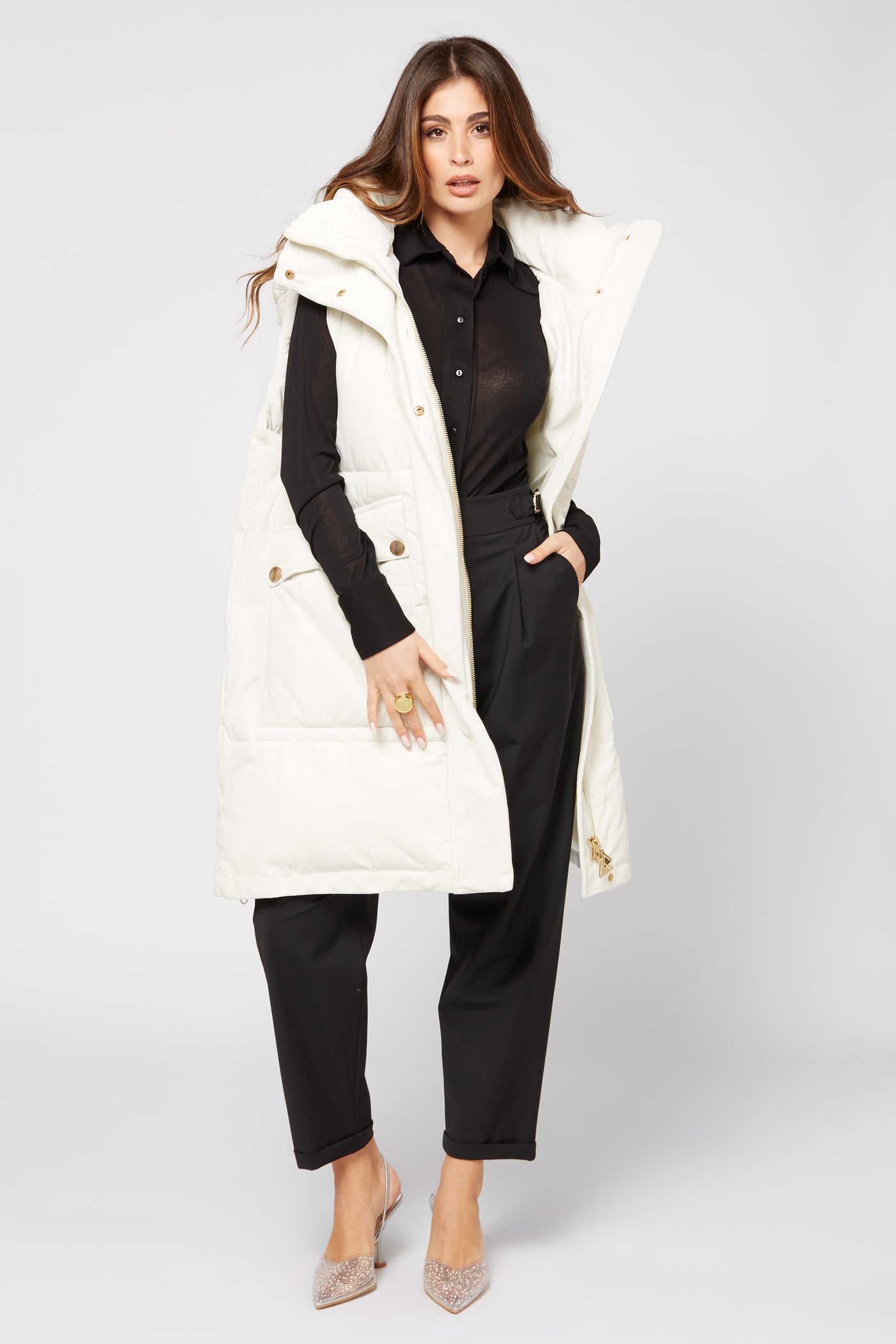 Gilet Velvet Off White