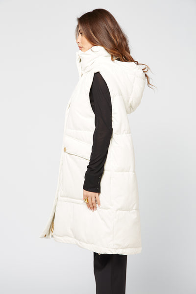 Gilet Velvet Off White