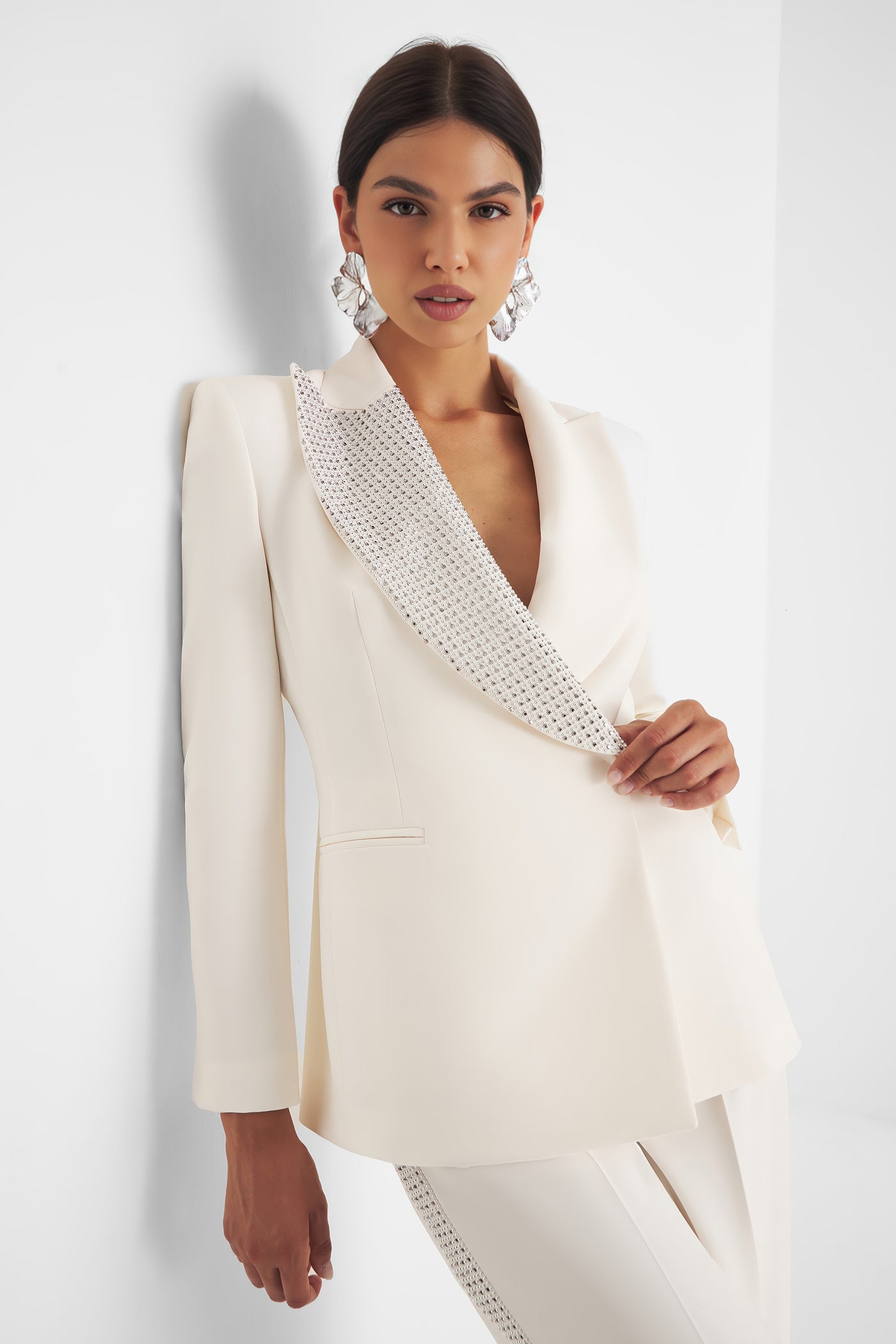 Studs Blazer Milk