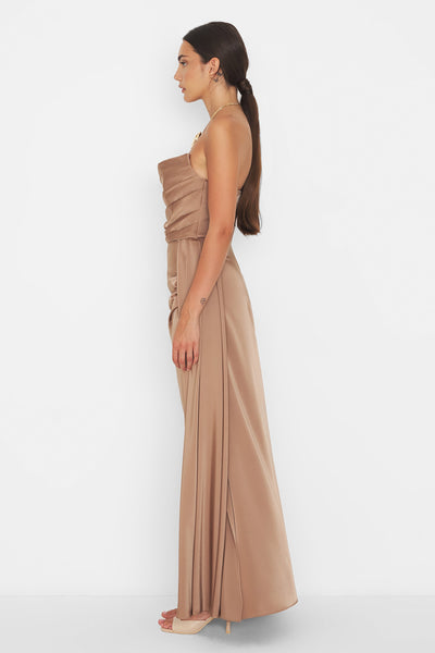 Event Dress Light Coffee